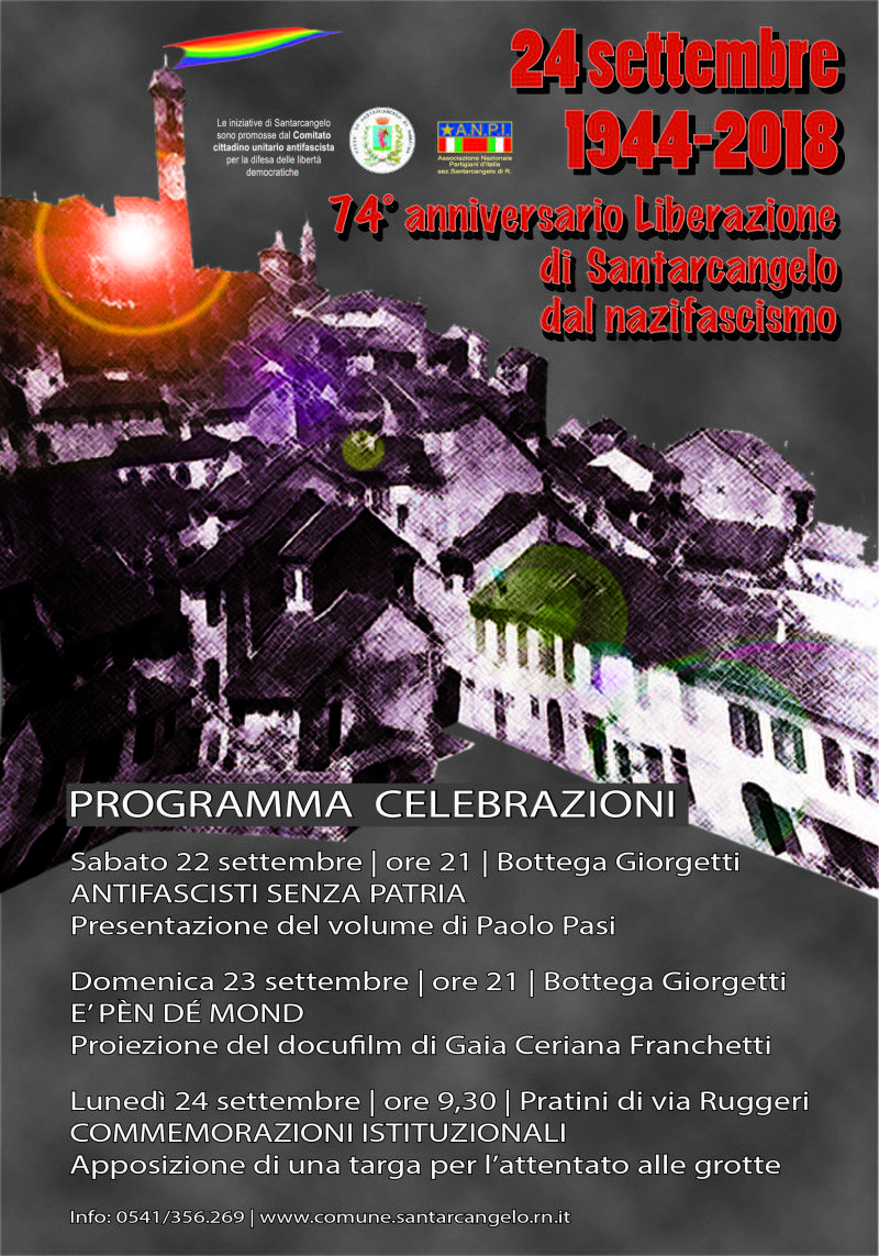 22 settembre 2018 - 74° anniversario della Liberazione di Santarcangelo