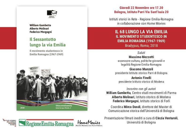 Il 68 lungo la Via Emilia. Il Movimento Studentesco in Emilia Romagna (1967-1969)