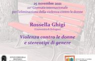 25 novembre 2021, Giornata internazionale per l’eliminazione della violenza contro le donne