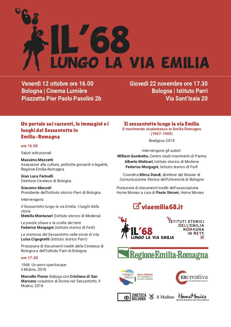 12 ottobre 2018 - Il '68 lungo la via Emilia